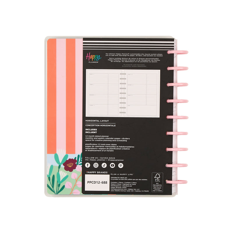 2026–2027 Color Beat Stripes Customizable Planner - Classic Horizontal ...