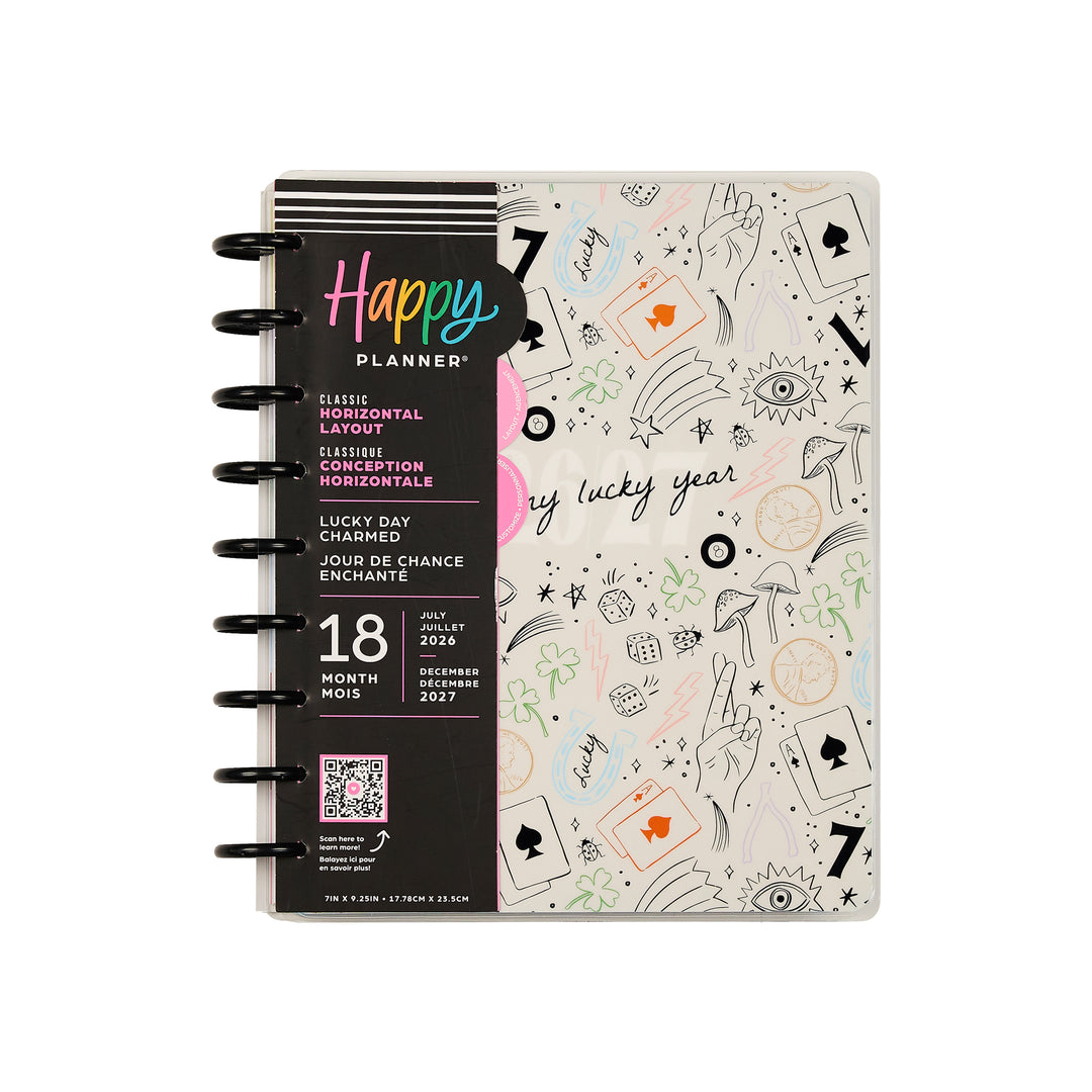 2026–2027 Lucky Day Customizable Planner - Classic Horizontal