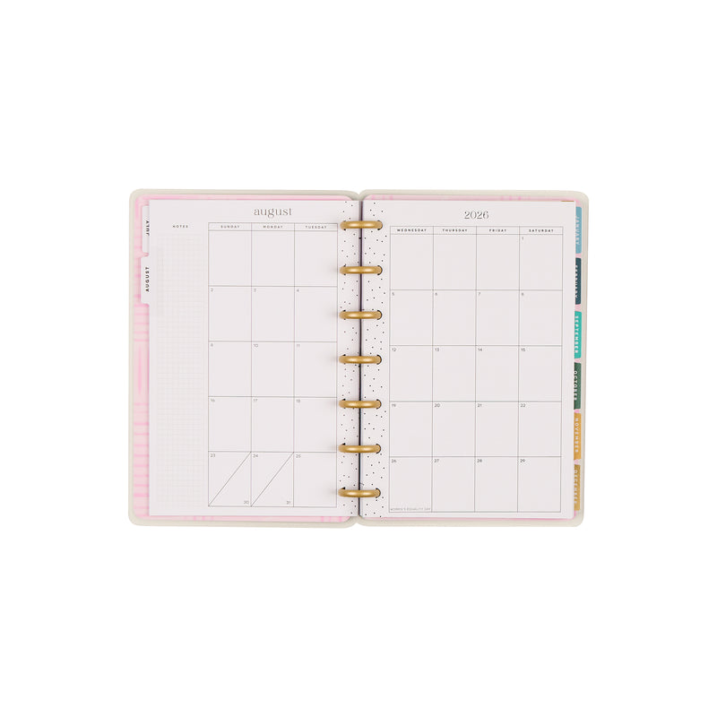 2026–2027 Floral Embrace Customizable Planner - Mini Horizontal Layout ...