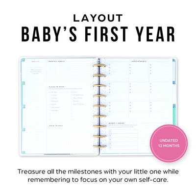 Undated Hello Little One Baby Planner - Classic Baby's First Year Layout - 12 Months