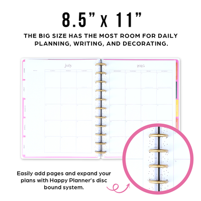 2025 Sketchy Florals Planner - Big Vertical Layout - 12 Months