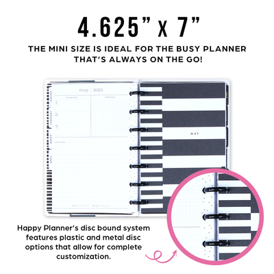 2025 Desert Rose Planner - Mini Vertical Layout - 12 Months