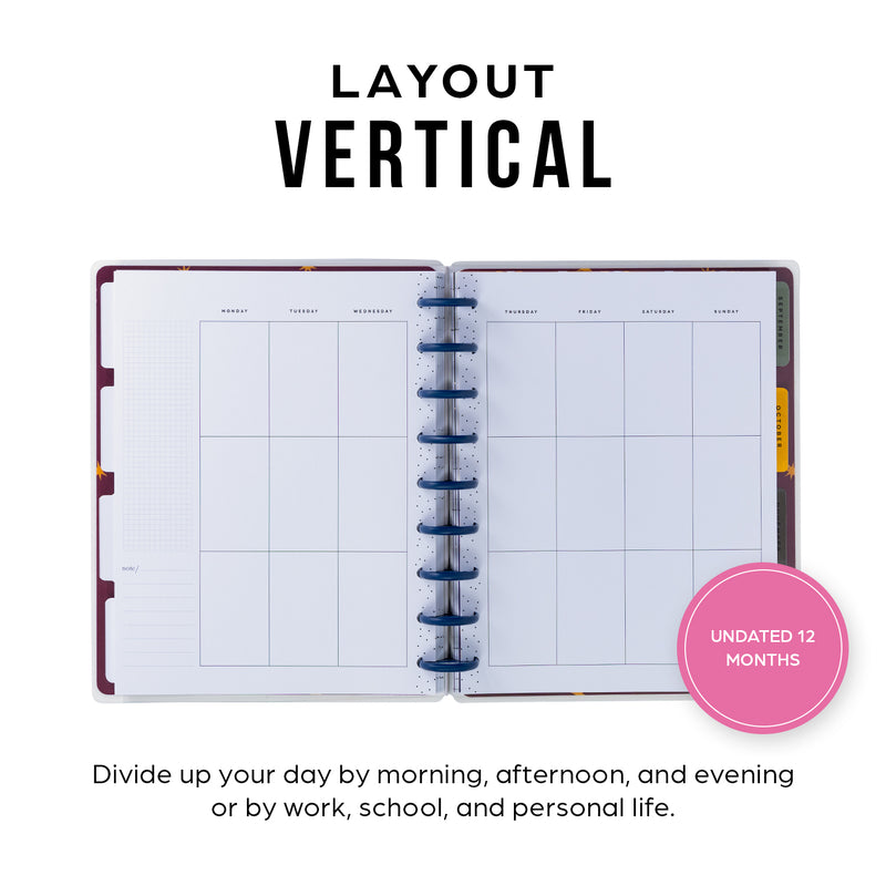 Undated Share Your Magic Customizable Planner - Classic Vertical Layout - 12 Months