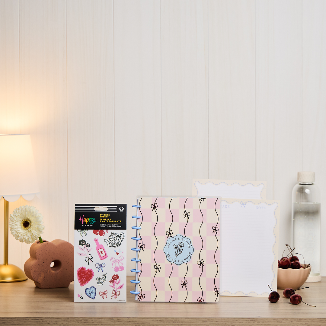 Everyday Coquette - Classic Notebook + Filler Paper + Sticker Bundle