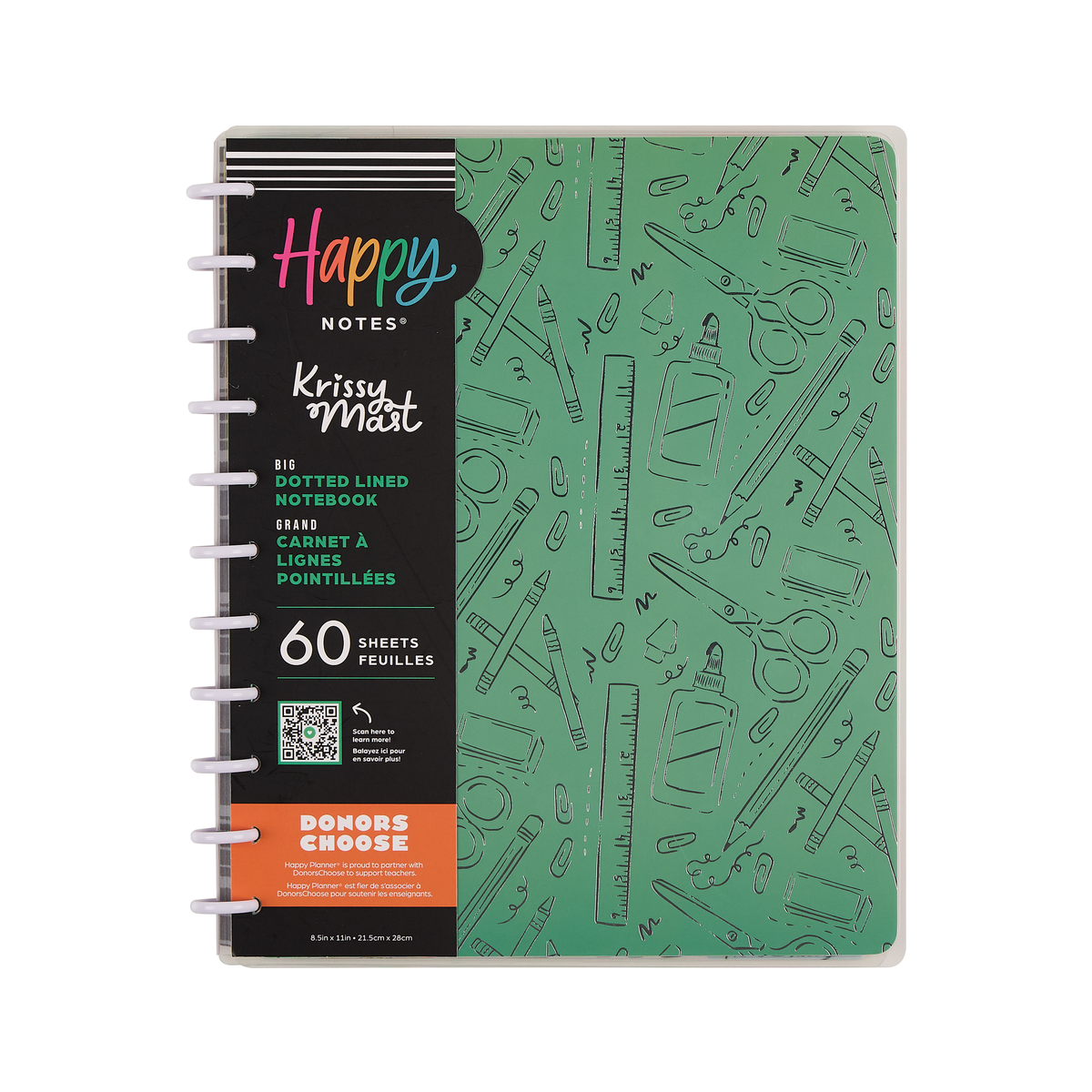 Notebook 60 Pawsitive Teacher - Dotted Lined Big Notebook - 60 Sheets – Happy Planner