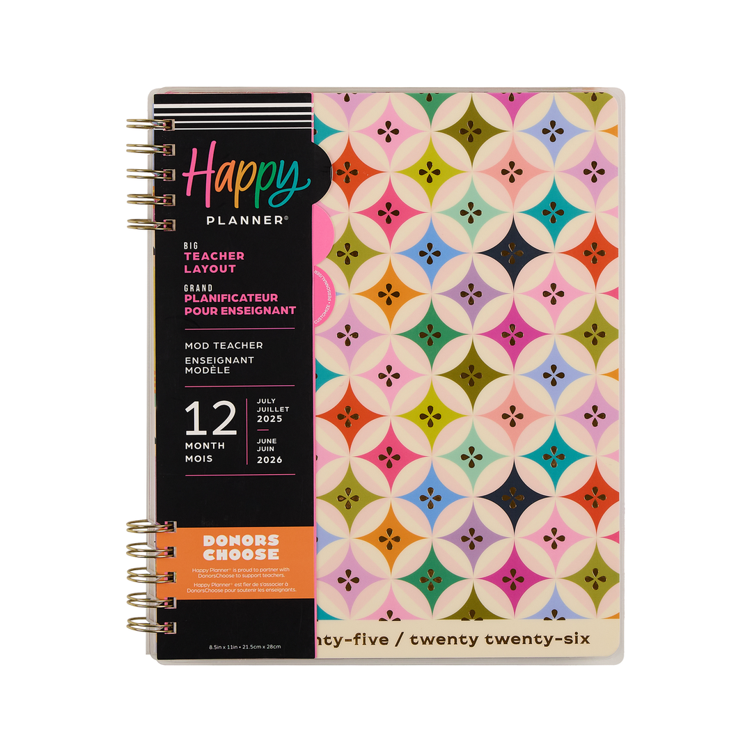 happy planner undated 12-month big planner-teachers plant seeds -plna32 2025–2026 Mod Teacher Customizable Spiral Teacher Planner - Big Teacher  Layout