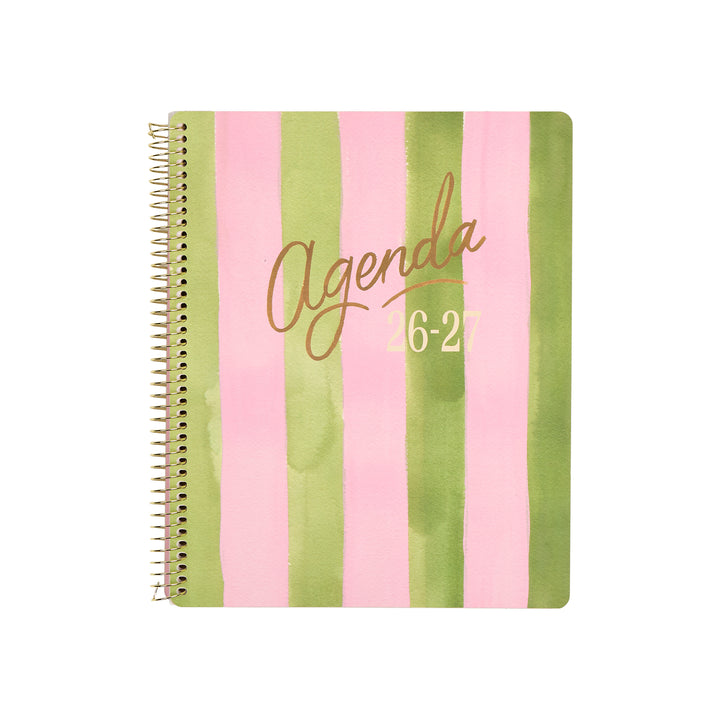 2026–2027 GO BIG Beach Stripe Large Print Spiral Planner - Large