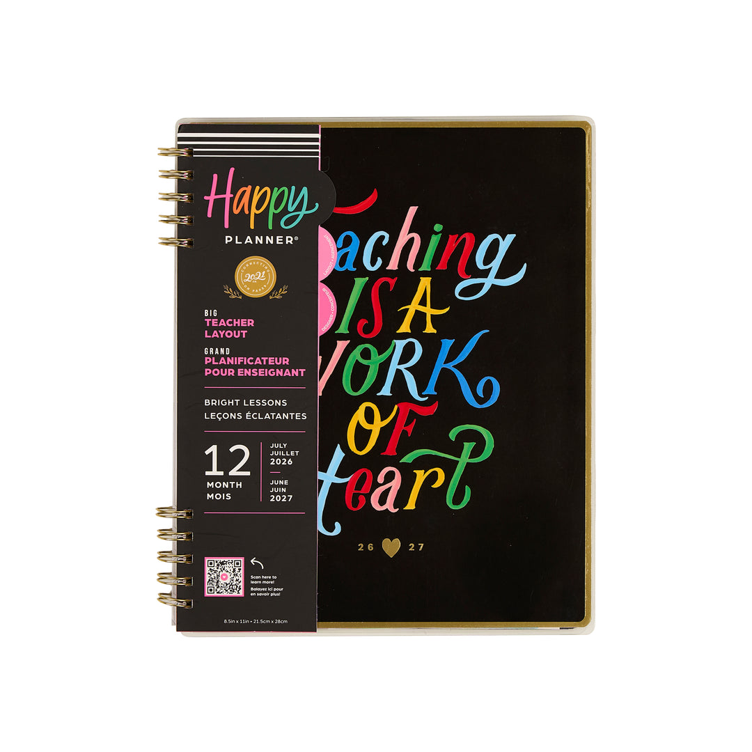 2026–2027 Bright Lessons Customizable Spiral Teacher Planner - Big