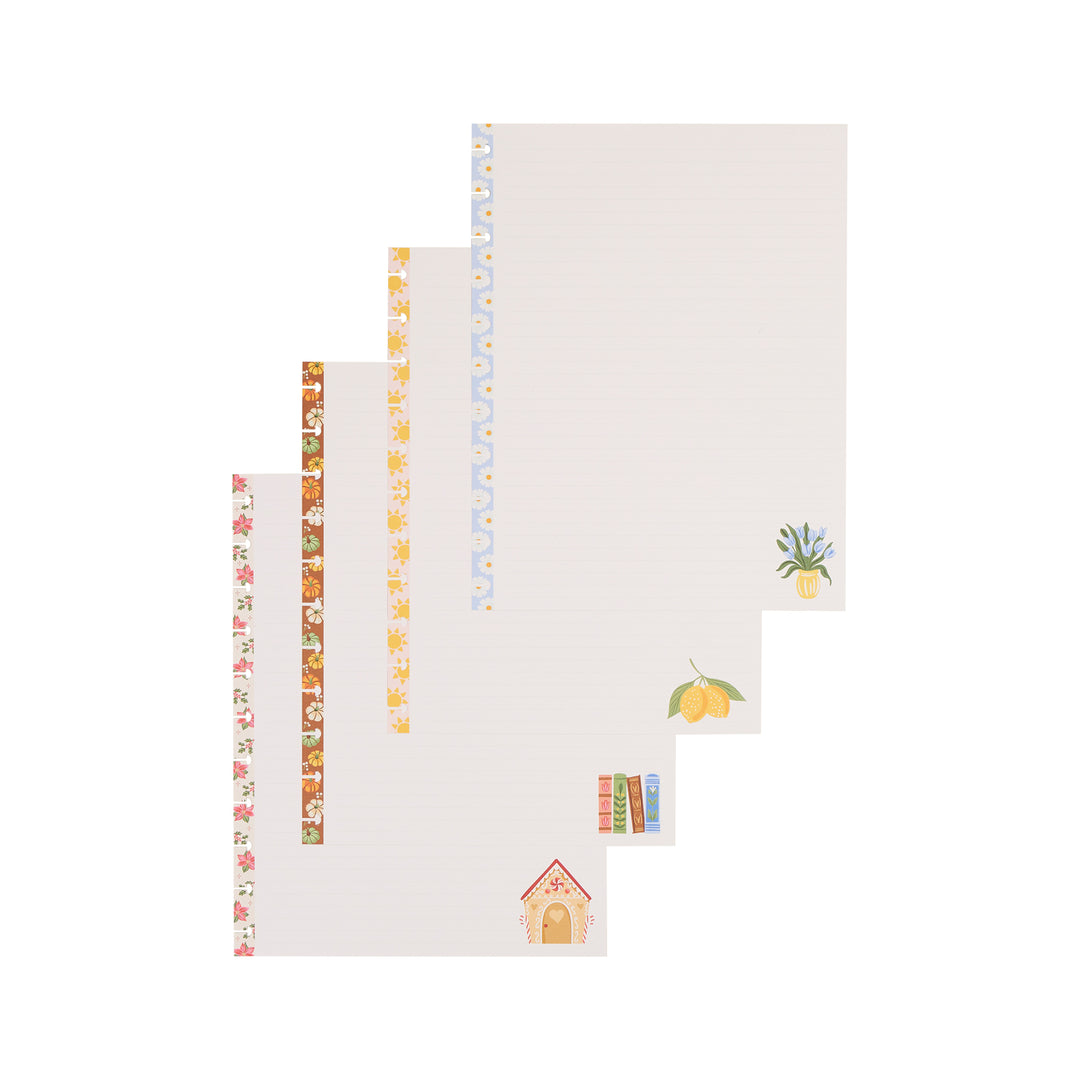 Seasonal Joy Teacher - Dotted Lined Big Filler Paper - 40 Sheets