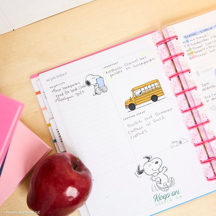 2026–2027 PEANUTS™ Customizable Planner - Classic Dashboard Layout