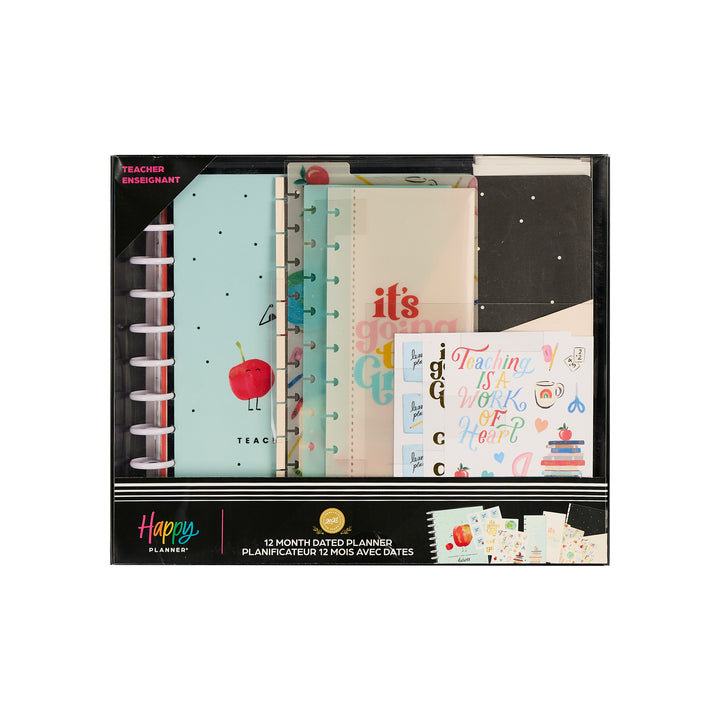 happy planner undated 12-month big planner-teachers plant seeds -plna32 2026–2027 Bright Lessons - Big Teacher Planner Box Kit