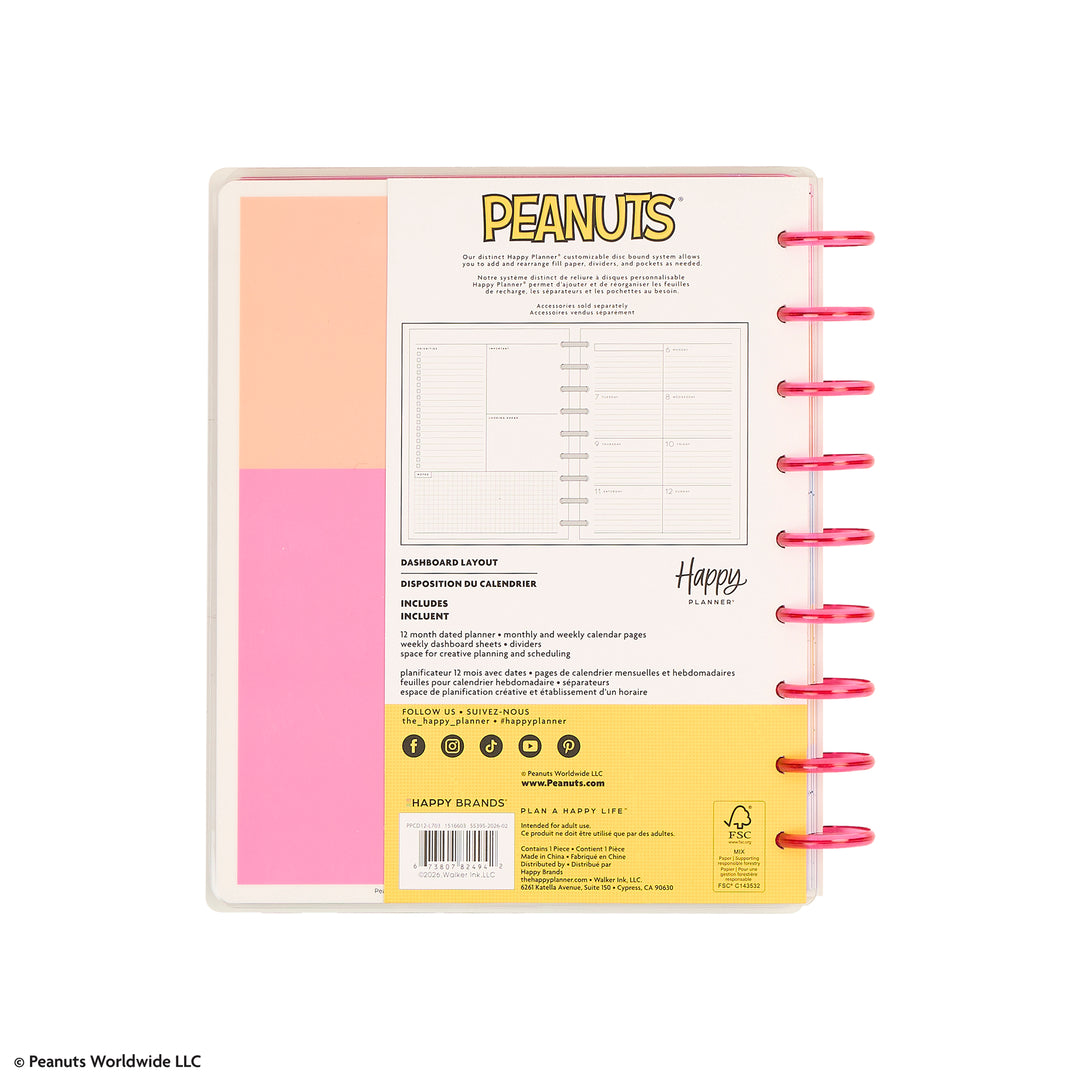 2026–2027 PEANUTS™ Customizable Planner - Classic Dashboard Layout