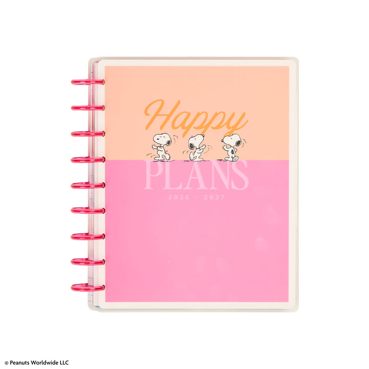 ハッピープランナー　ピーナッツ 12ヶ月 2026年7月はじまり 2026–2027 PEANUTS™ Customizable Planner - Classic Dashboard Layout