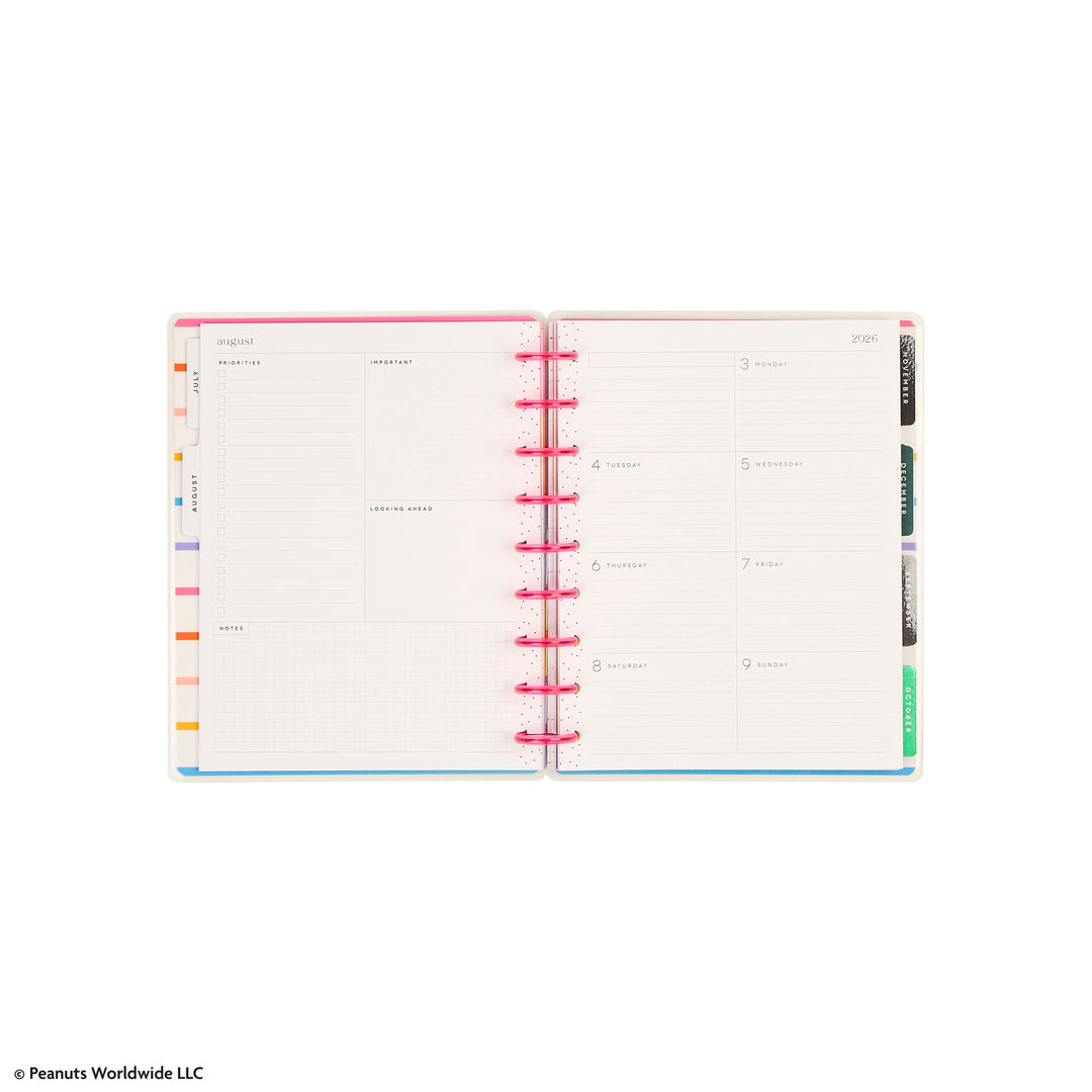 2026–2027 PEANUTS™ Customizable Planner - Classic Dashboard Layout