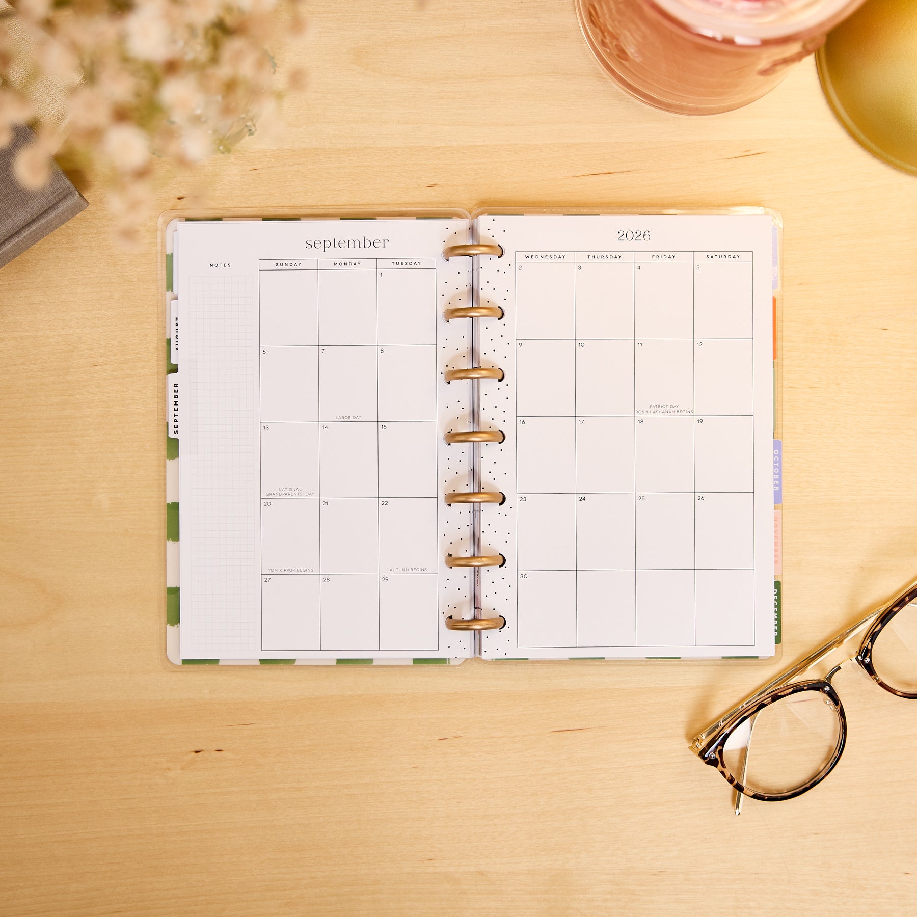 Mini Planner Mini Pags 2026–2027 Blossom Bright Customizable Planner - Mini Dashboard Layout ...