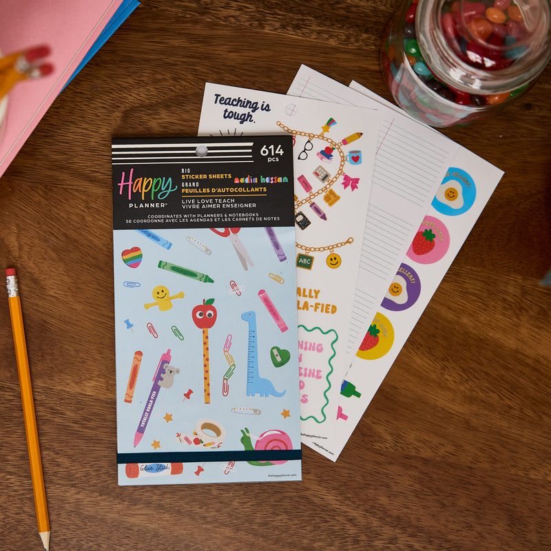 Live Love Teach - Value Pack Stickers - Big – Happy Planner