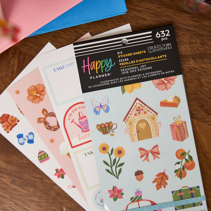 Seasonal Joy Teacher - Value Pack Stickers - Big – Happy Planner