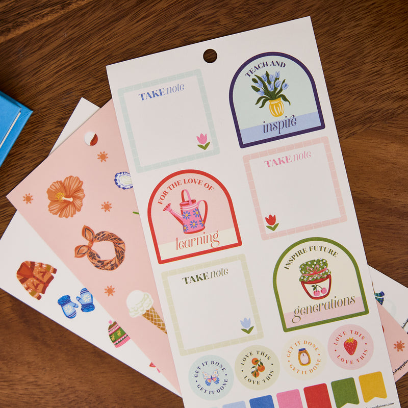 Seasonal Joy Teacher - Value Pack Stickers - Big – Happy Planner