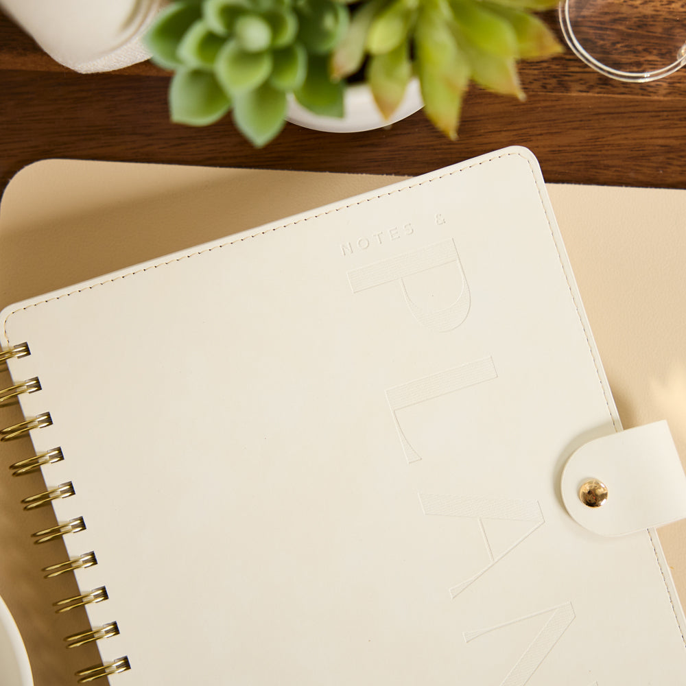 2027 Notes & Plans Customizable Spiral Citrine Planner - Classic