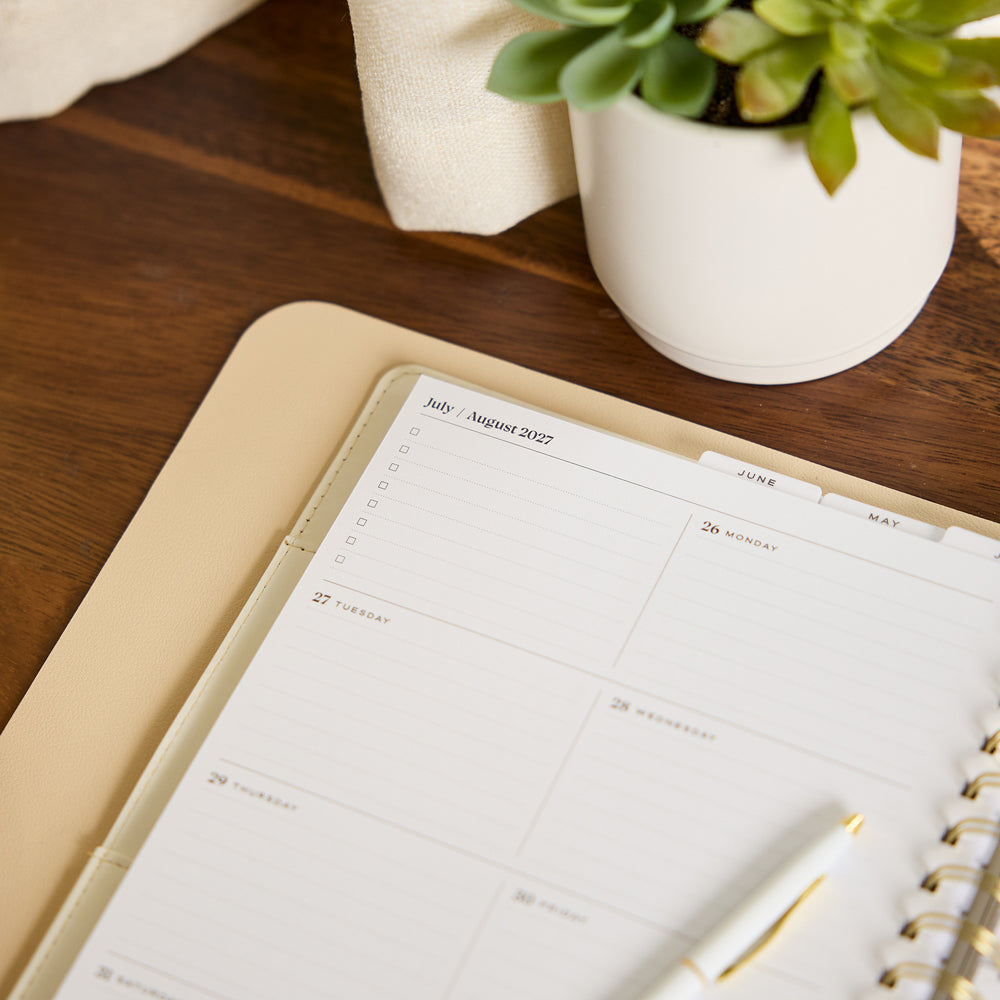 2027 Notes & Plans Customizable Spiral Citrine Planner - Classic