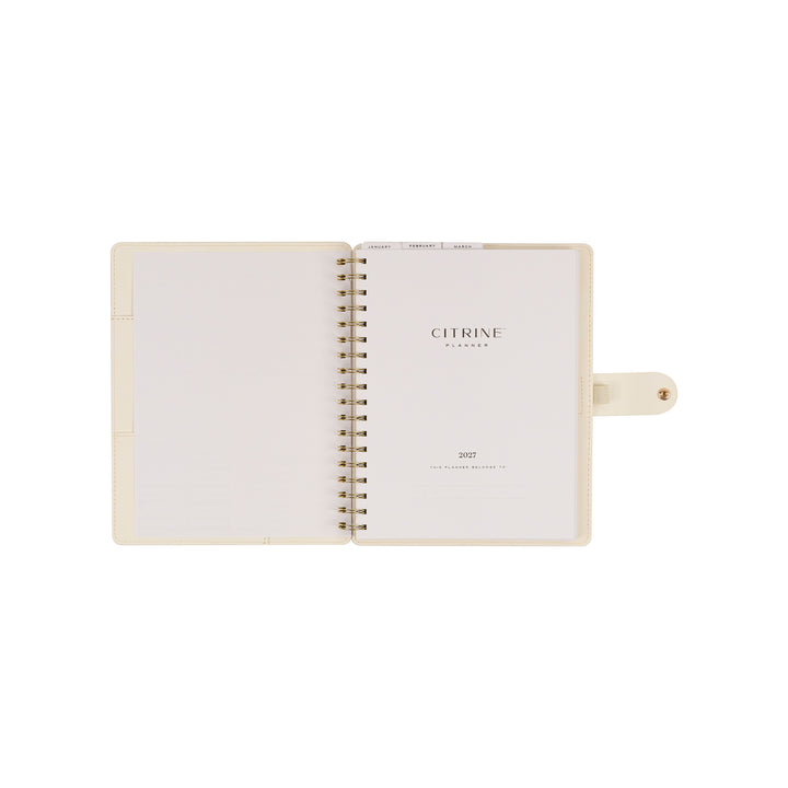 2027 Notes & Plans Customizable Spiral Citrine Planner - Classic
