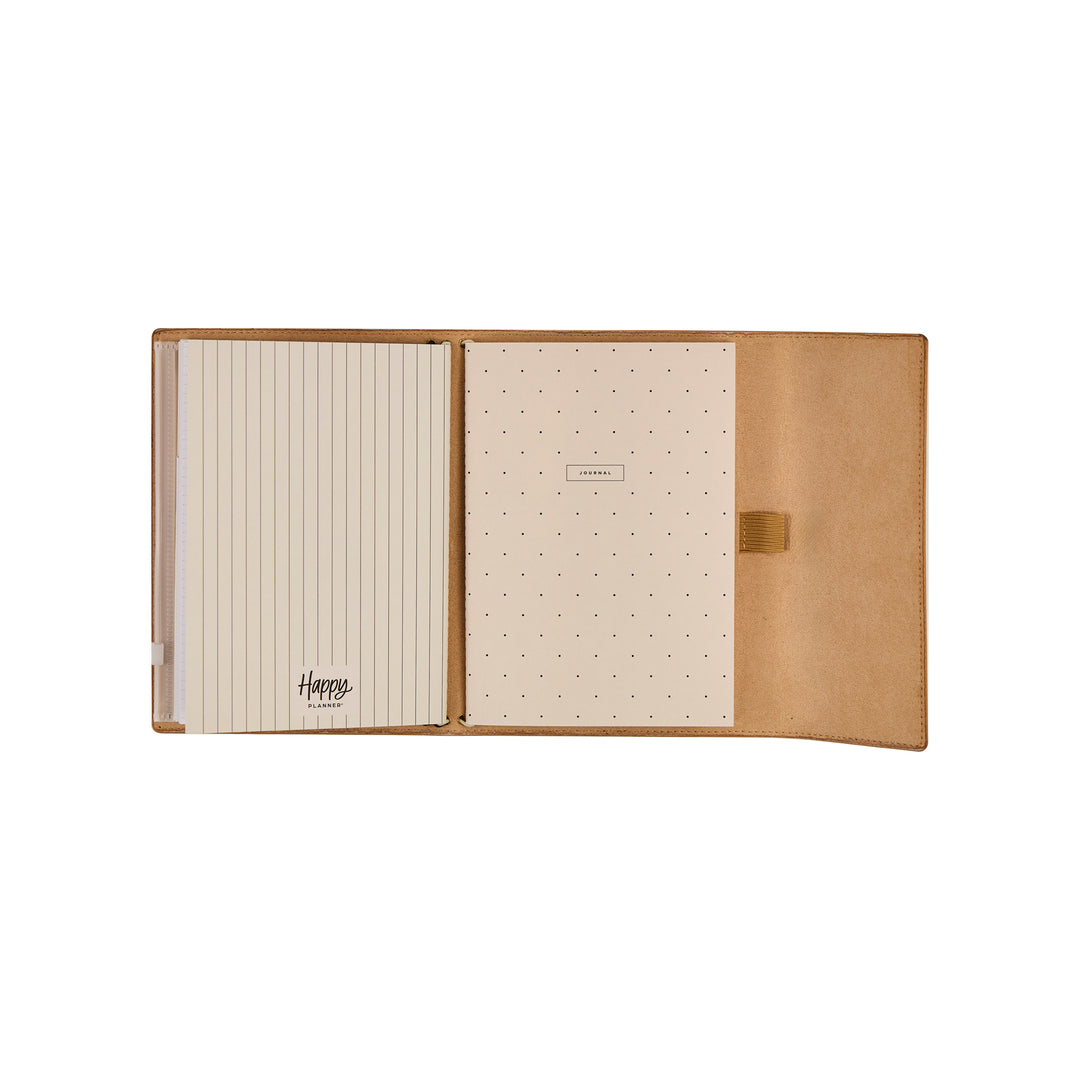 BONHEUR Papier　1002 Camel Vegan Leather - Undated Customizable Planning Folio Bundle
