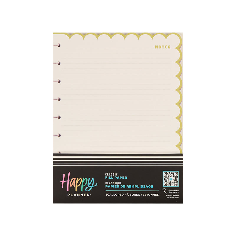 Sunshine Splash - Scalloped Edge Dotted Lined Classic Filler Paper - 4 ...