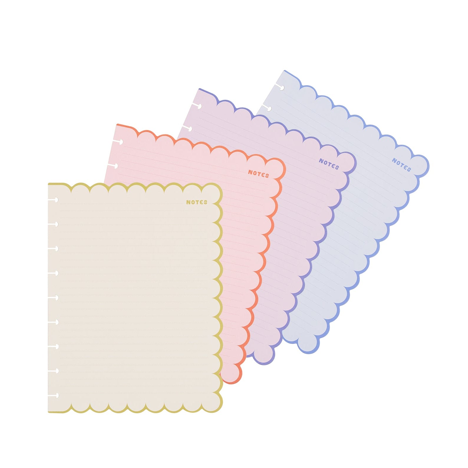 Sunshine Splash - Scalloped Edge Dotted Lined Classic Filler Paper - 4 ...