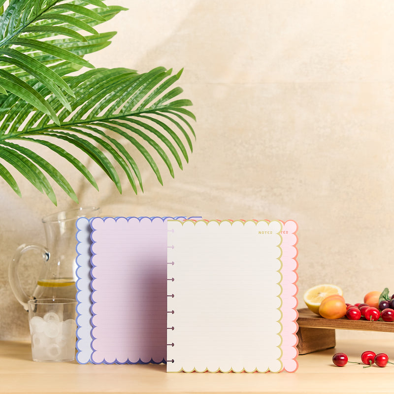 Sunshine Splash - Scalloped Edge Dotted Lined Classic Filler Paper - 4 ...