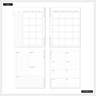 Lush Linens - Big Customizable Spiral Planner Dashboard Extension Pack - 6 Months