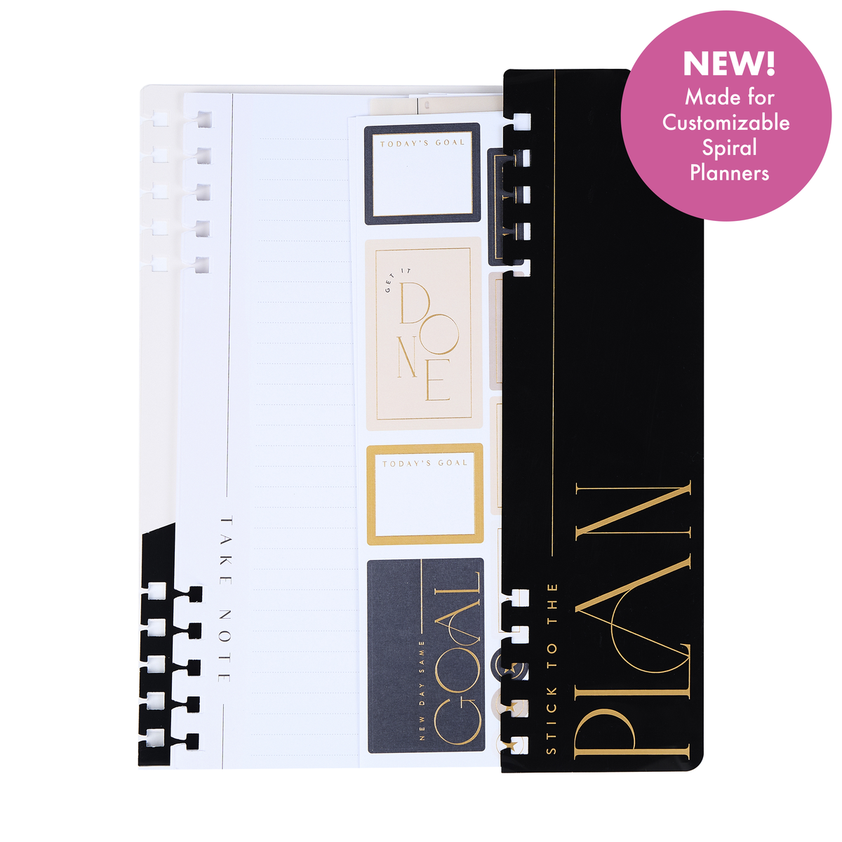 Customizable Planner Neutral - Classic Customizable Spiral Planner Accessory Pack – Happy ...