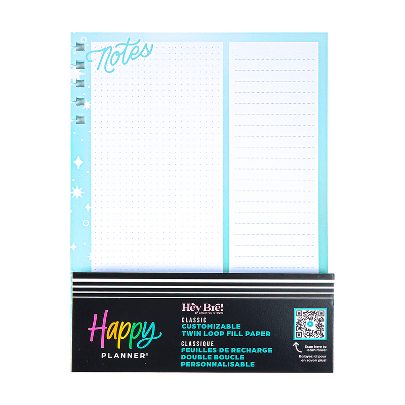 Seasons of Joy - Dashboard + Dotted Lined Classic Customizable Spiral Planner Filler Paper - 40 Sheets