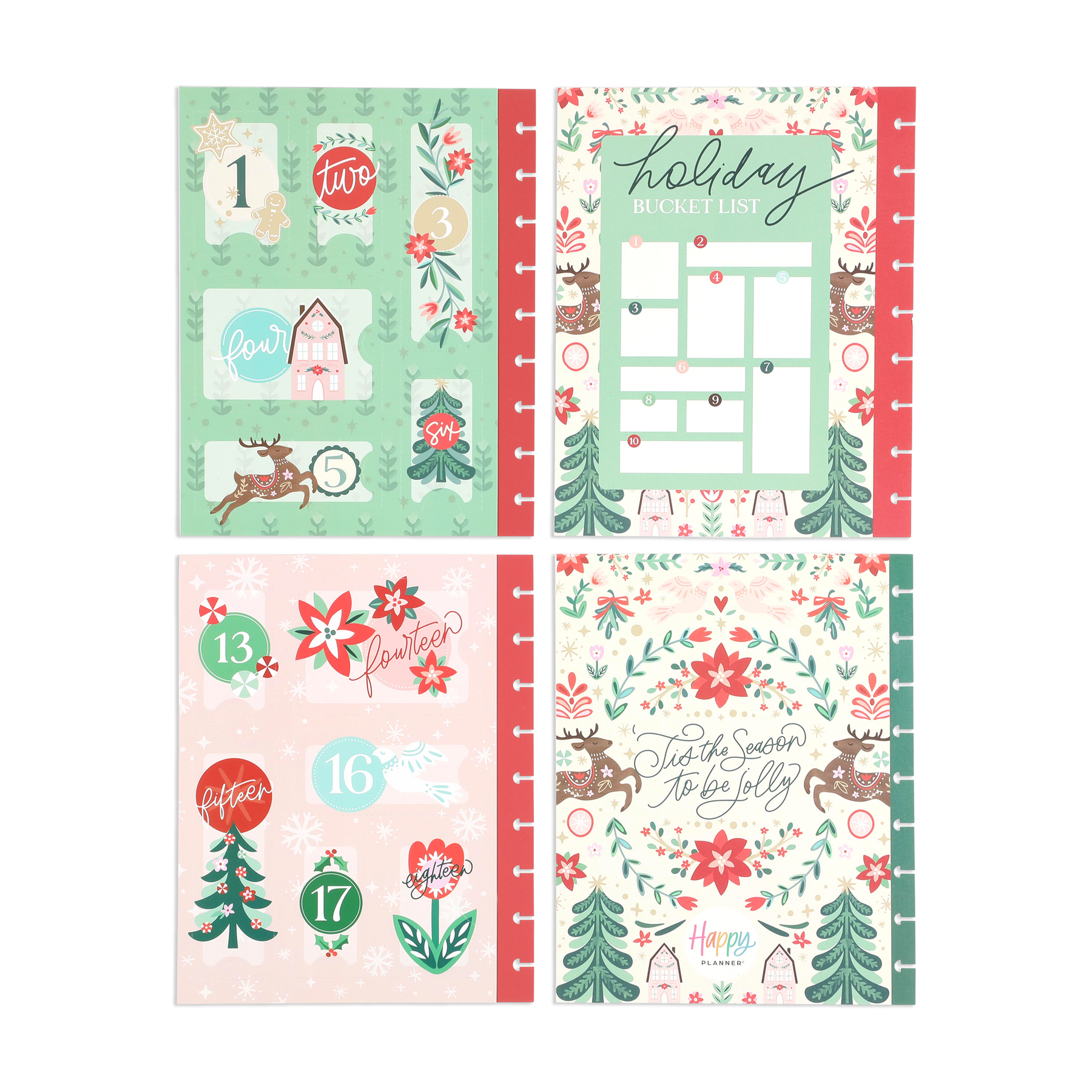Printable Christmas Holiday Planner Stickers DIY Bucket List