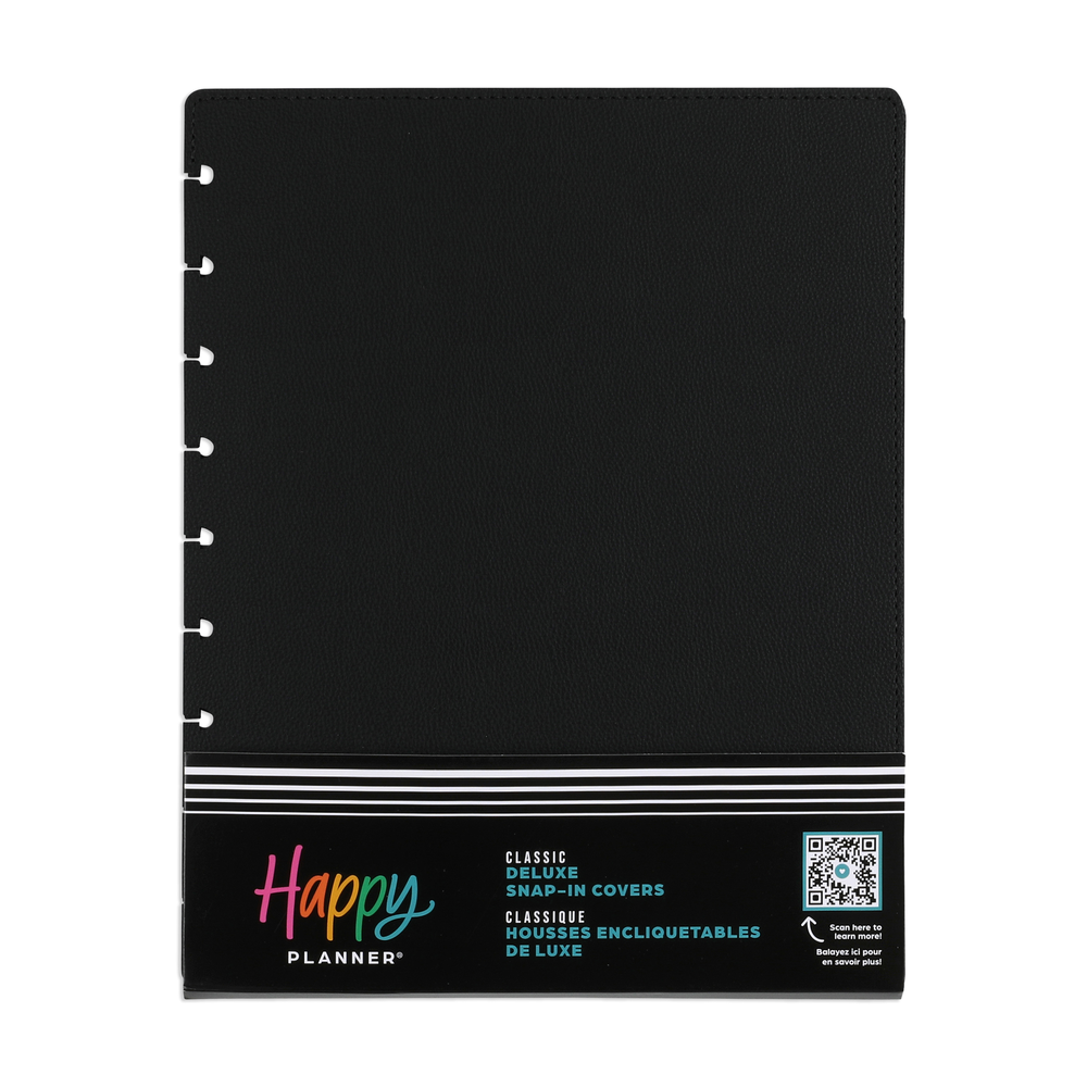 Classic Deluxe Snap In Covers - Midnight Black – The Happy Planner