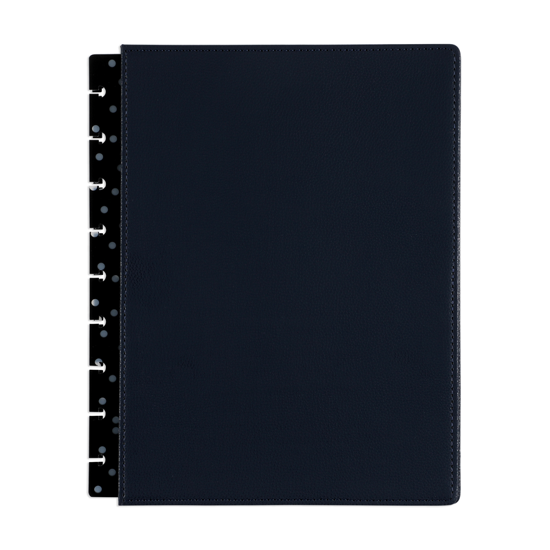 Navy Blue Dots - DELUXE Snap In Classic Planner Cover