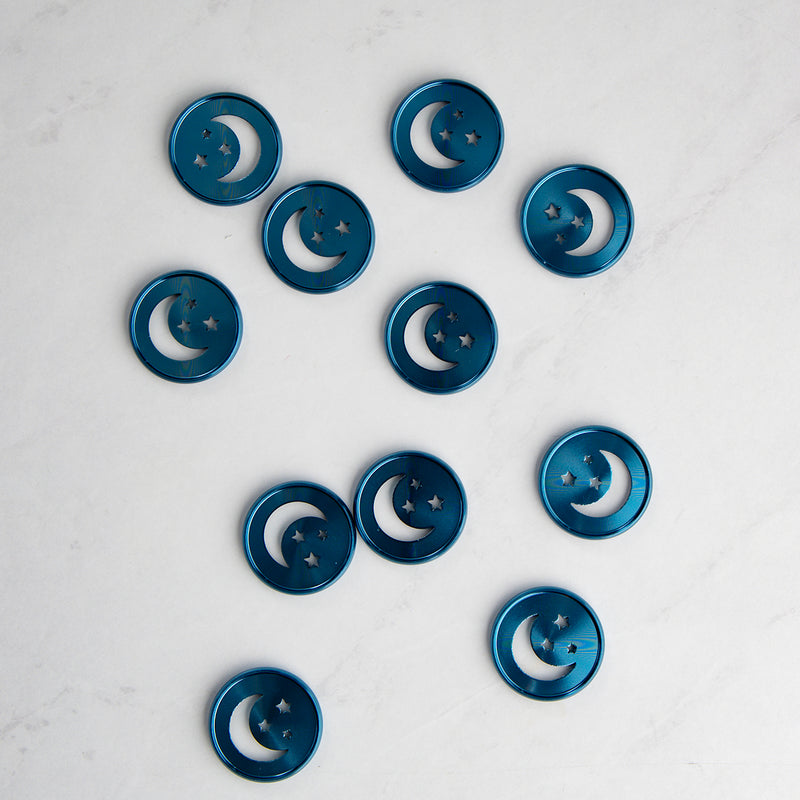 Indigo Starry Moon Cutout - Medium Metal Disc Set