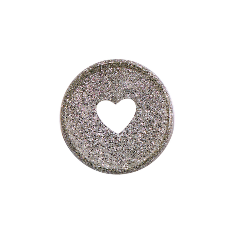 Silver Glitter - Medium Plastic Disc Set