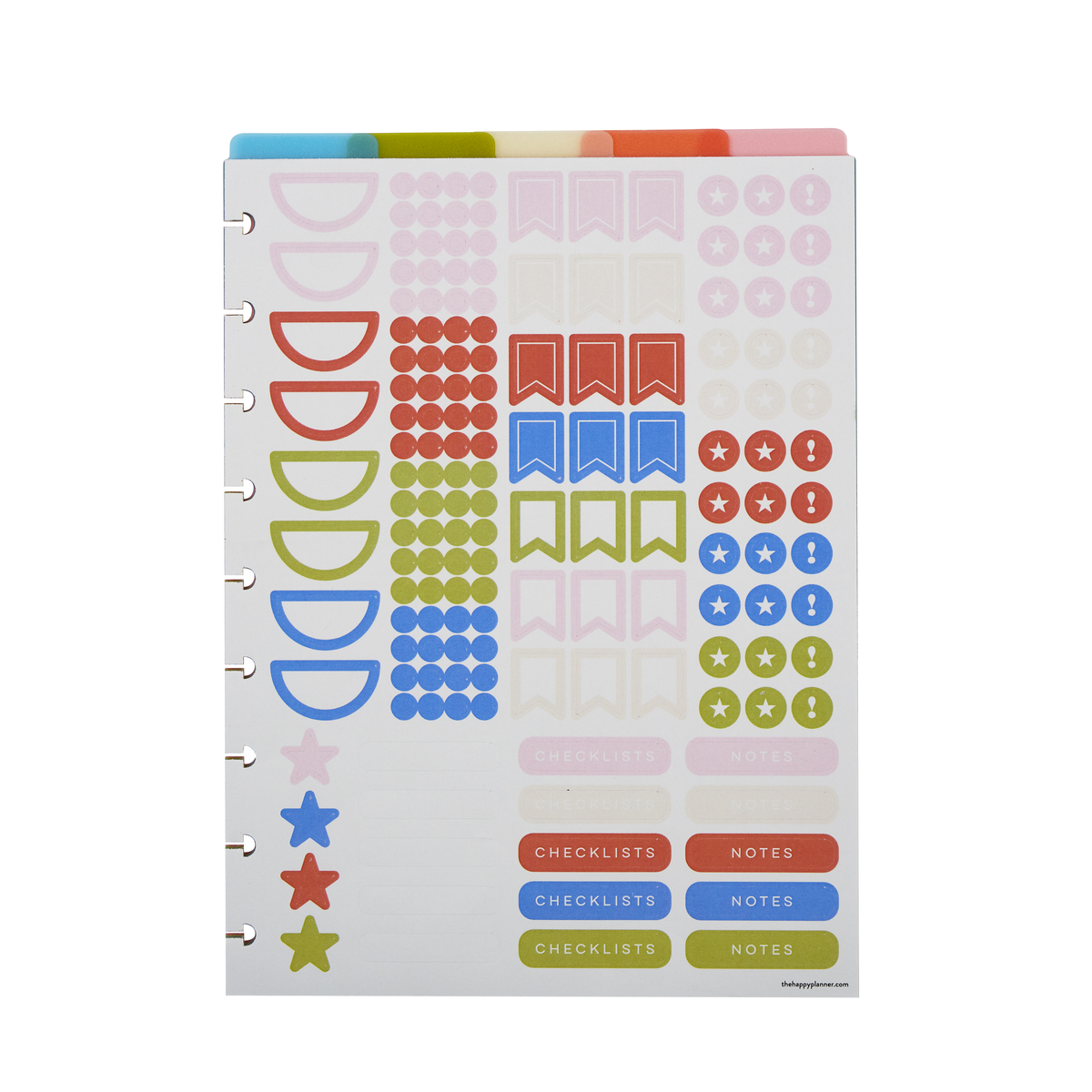 Bright Day - Classic Plastic Dividers - 5 Pack – Happy Planner