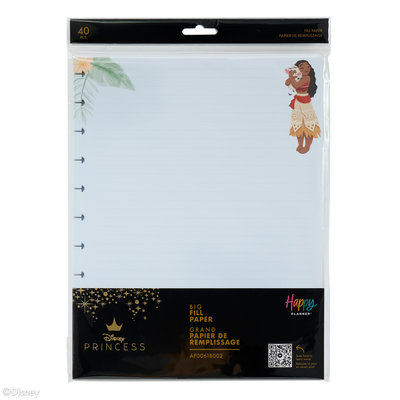 Disney Moana - Dotted Lined Big Filler Paper - 40 Sheets