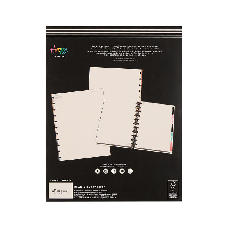 Modern Charm - Dotted Lined Big Filler Paper - 40 Sheets