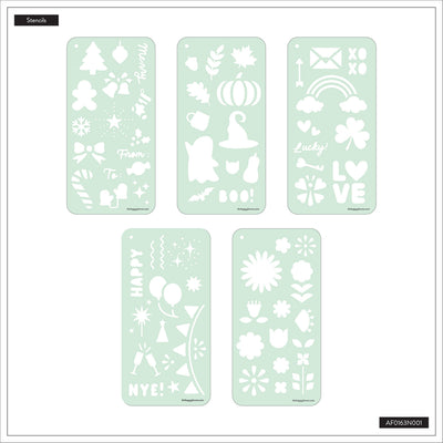 Holidays - Stencil Fan Book - 5 Sheets