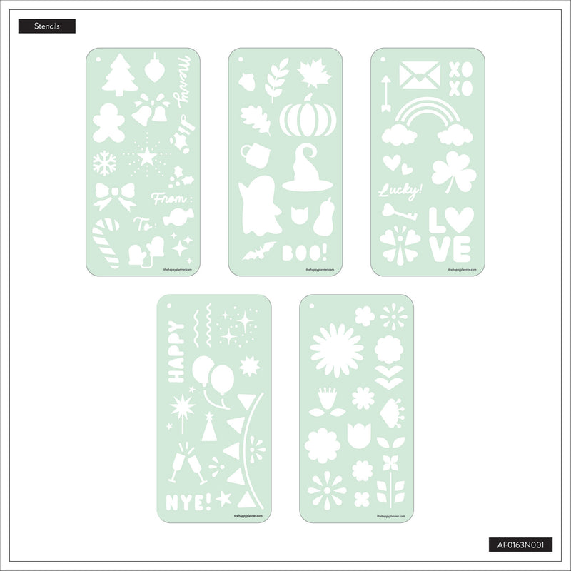 Holidays - Stencil Fan Book - 5 Sheets