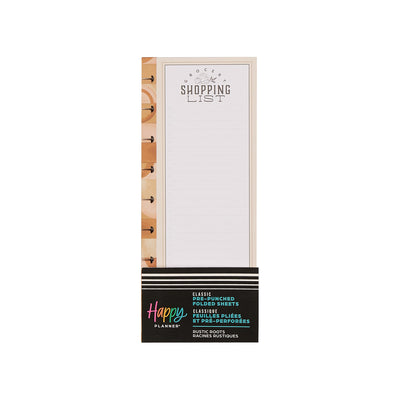 Rustic Roots Meal Planning - Grocery List Classic Filler Paper - 40 Sheets