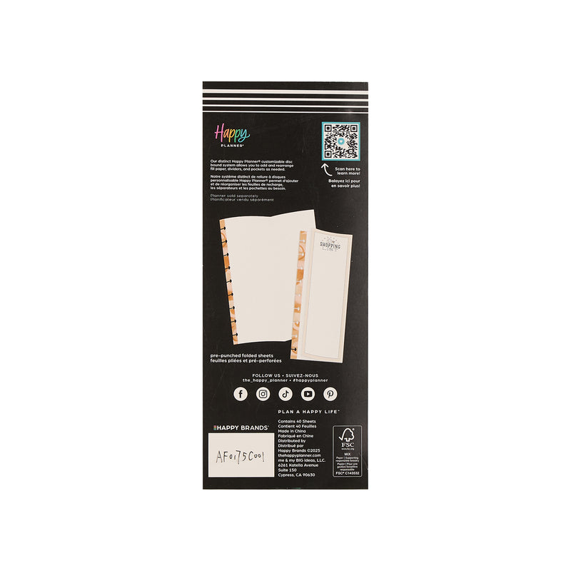 Rustic Roots Meal Planning - Grocery List Classic Filler Paper - 40 Sheets