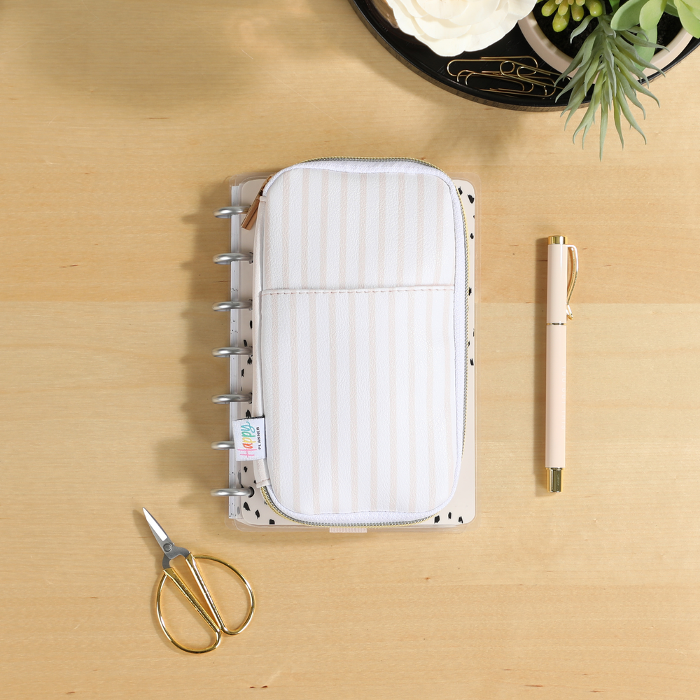 Peachy Stripes - Banded Accessory Zip Pouch – Happy Planner