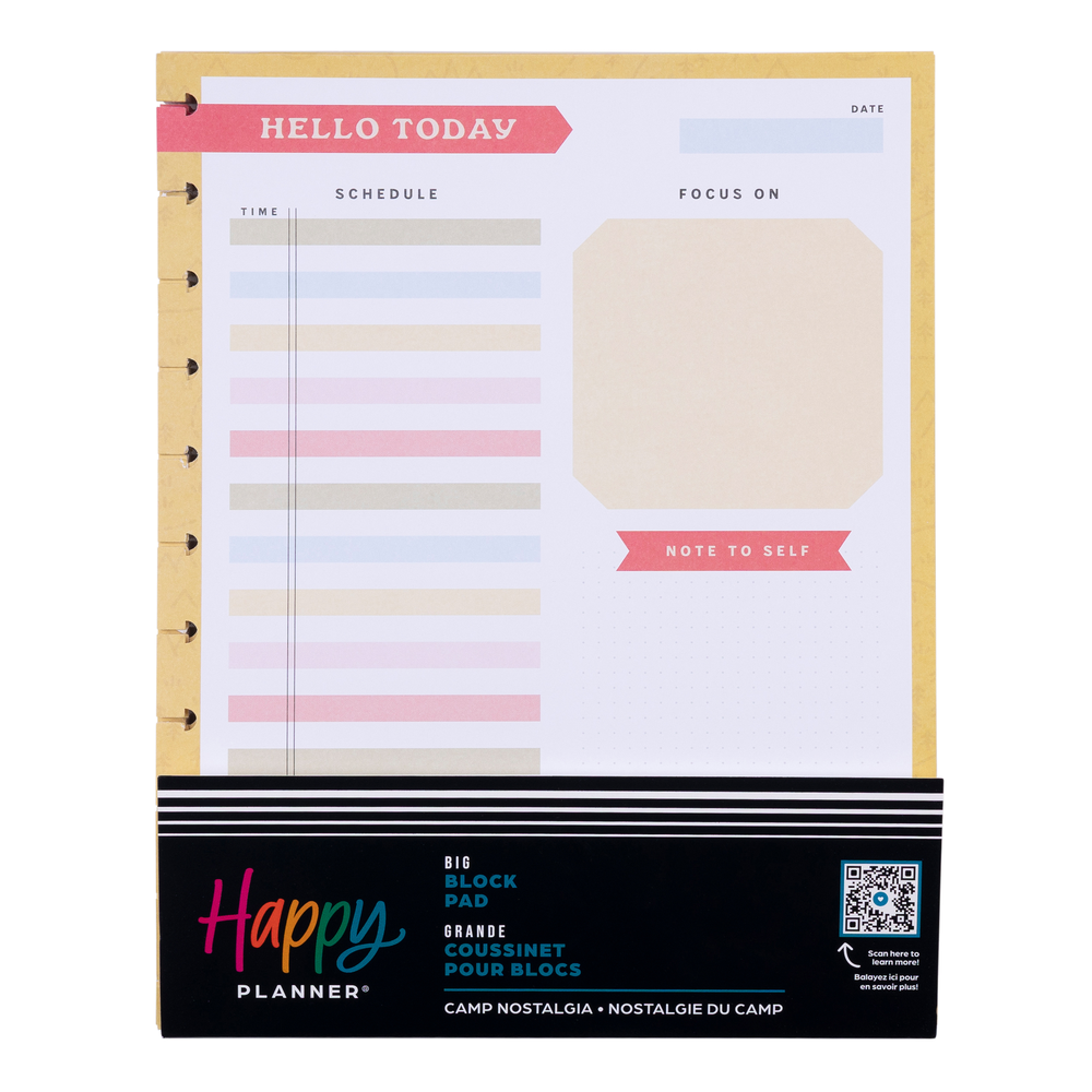 Camp Nostalgia - Big Block Notepad - 100 Sheets – Happy Planner