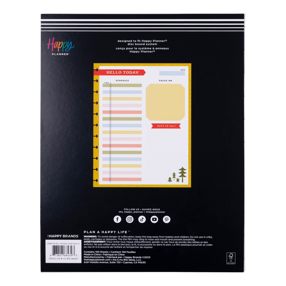 Camp Nostalgia - Big Block Notepad - 100 Sheets – Happy Planner