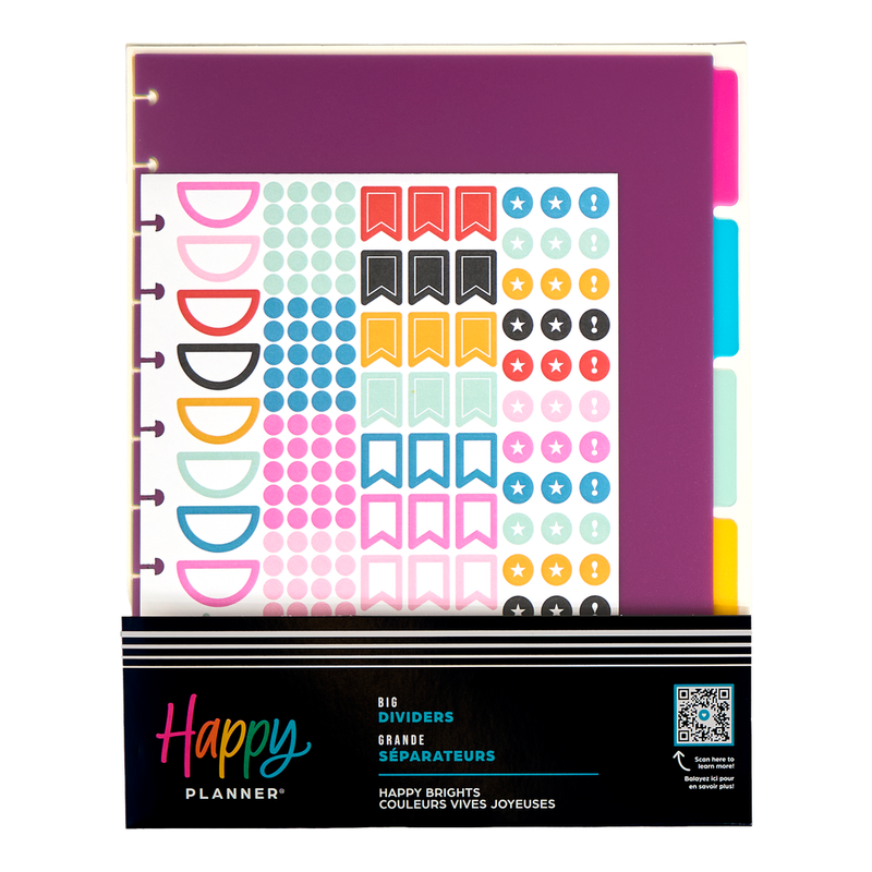 Happy Brights - Big Plastic Dividers - 5 Pack