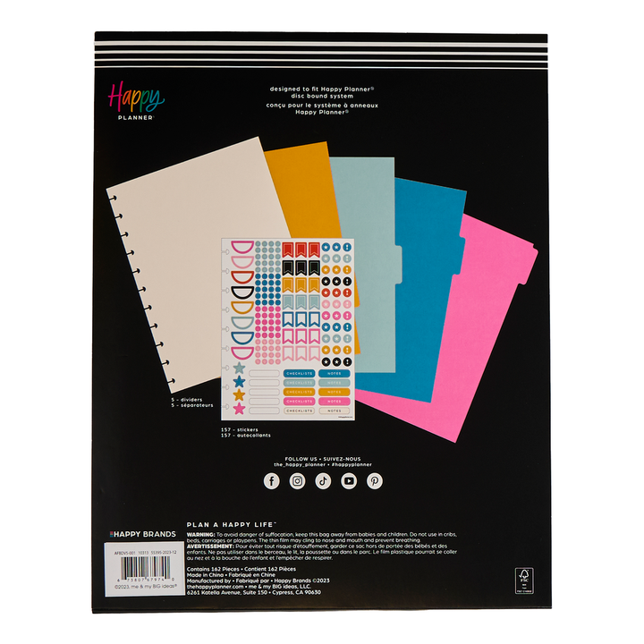 Happy Brights - Big Plastic Dividers - 5 Pack – Happy Planner
