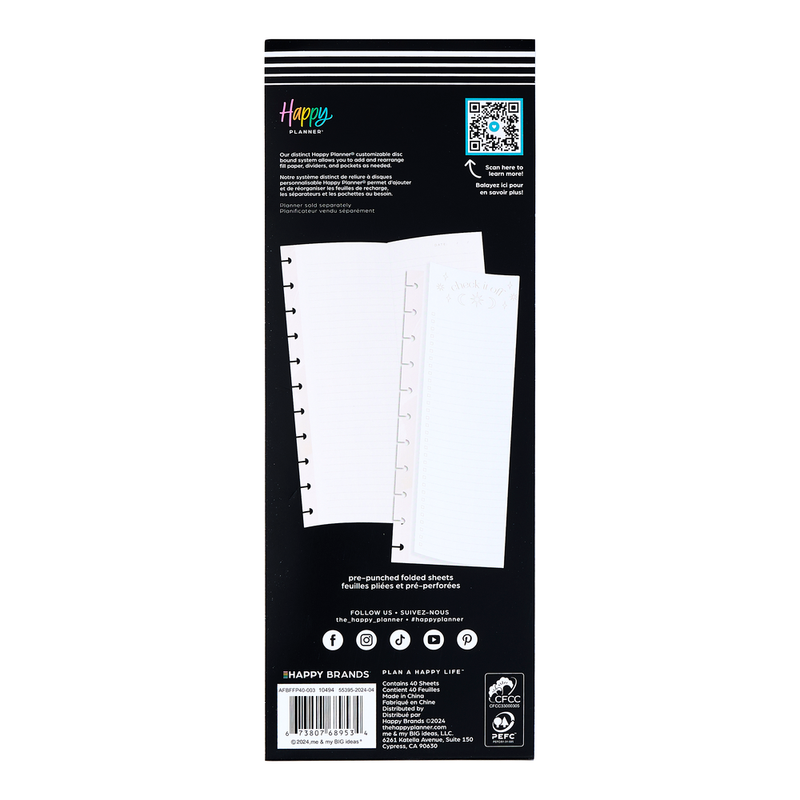 Everyday Magic - Dotted Lined + Dashboard Big Folded Filler Paper - 40 ...